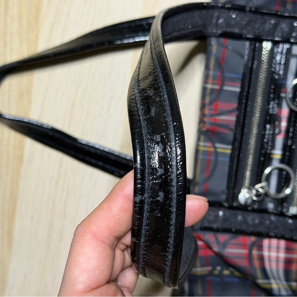 Coach Plaid Totebag Multicolor Pre Owned - Picture 4 of 6